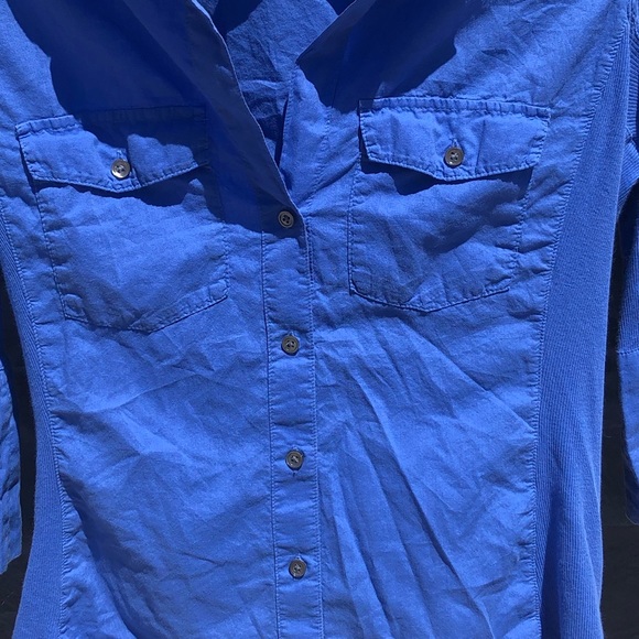 JAMES PERSE BUTTON DOWN SIDE PANEL BLUE WO… - Picture 8 of 16